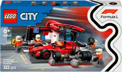 LEGO® City F1®-varikkopysähdys ja varikkomiehistö sekä Ferrari-auto 60443 - 2