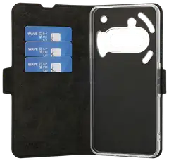 Wave Book Case, Nothing Phone (3a), Musta - 3