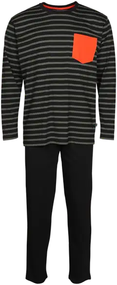 RATIA miesten pyjama - musta/t. vihreä - 1