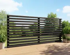 Miljöörakennus aitaelementti grafiitin harmaa 180 x 80 x 7 cm - 4