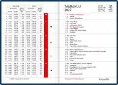 Ajasto taskukalenteri Ajastaika, tummansininen - 2