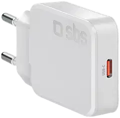 SBS GaN slim -seinälaturi USB‑C PD30W, valkoinen - 1