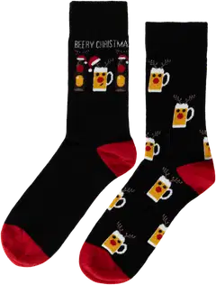 House miesten nilkkasukat Joulu 193H322622 2-pack - Black/red - 2