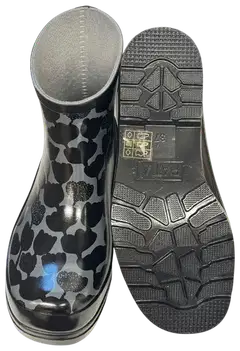 Ratia naisten matalavartinen kumisaapas Ulpukka Black Low - Musta/harmaa - 3