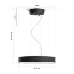 Philips Hue Enrave -riippuvalaisin 34W 2200-6500K 4300LM musta - 2