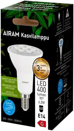 Airam LED kasvilamppu 6,2 W E14 400 lm 3500 K - 2
