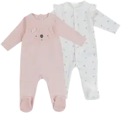 TEX BABY vauvojen potkupuku veluuria I990406 2-pack - pink light - 1