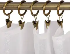 Ihanin verhorenkaat nipistimellä antiikkimessinki 32/38 mm 10kpl/pss - 3