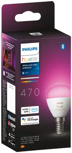 Philips Hue LED-kynttilälamppu Luster 5.1W E14 2000-6500K 470LM säädettävä lämpimästä viileään - 2