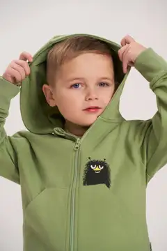 Muumi lasten huppari Hei Haisuli 591356 - VIHREÄ - 4