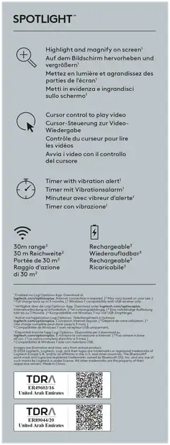 Logitech Spotlight Presentation Remote - kulta - 3