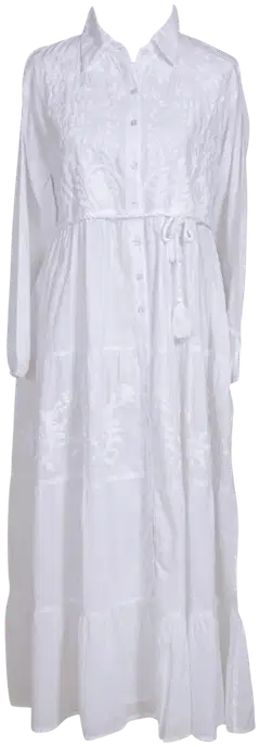 AmandaB naisten pitkä mekko Lilian - VALKOINEN - 1