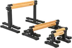 Gymstick Premium Parallettes nojapuut - musta-puu - 1