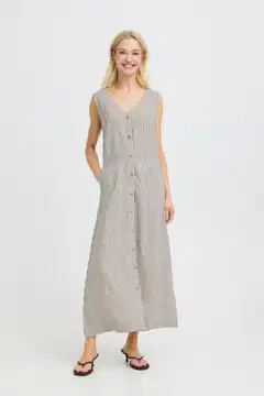 B.young naisten mekko Byfalakka button - RAINY DAY STRIPE - 3