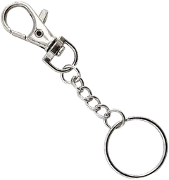 J.K. Primeco avainrengas karabiinilukolla hopea 5kpl - 2