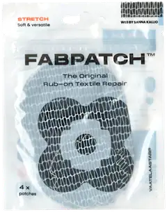 Vaatelaastari FabPatch, STRETCH WEB -Vaatelaastari, hankaamalla kiinnittyvä tekstiilien korjauspaikka - 1