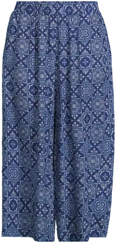 TEX naisten kuviolliset culottes-housut I283361 - NAVY 2 - 2