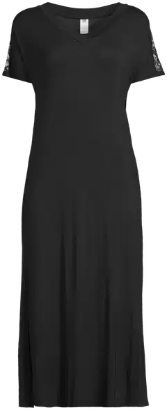 Actuelle naisten yöpaita pitsillä 212A372220 - BLACK - 2