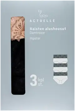 Actuelle naisten hipsterit 210A332531 3-pack - Multicolor - 3