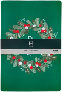 House muovitabletti 4 kpl Greetings 30x45 cm vihreä - 2