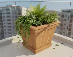 Miljöörakennus kartioruukku 40x40x40cm ruskea - 4