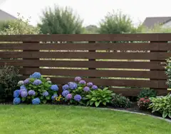 Näkösuoja-aita, vaakalaudoitus, tumman harmaa - 4