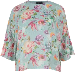 House naisten sifonkipusero 228HP03735, D-mitoitus - AOP - 1