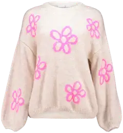Hailys naisten neule sk al44va unf-5052 - beige/pink flower - 1