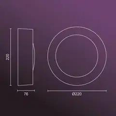 Philips Hue Daylo -seinävalaisin ulkokäyttöön 15W 2000-6500K 1060LM musta - 3