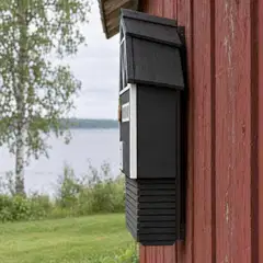 WildYard Big Bat Barn lepakkopönttö, 3 kammiota, setripuu, musta - 5