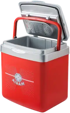 Airam kylmälaukku ECO26 Klassikko 12V/230V punainen - 2