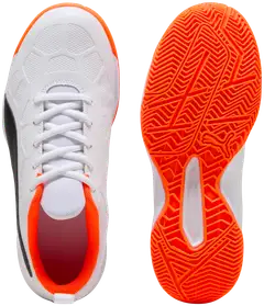 Puma lasten sisäpelikengät Tenaz Jr - Puma White-Puma Black-Orange - 5