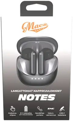 Macs langattomat nappikuulokkeet Notes musta - 3