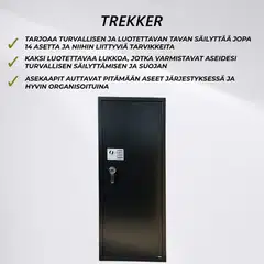 Trekker Asekaappi 14-Asetta AS1400, Musta, Digitaalilukolla - 3