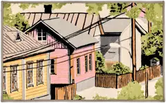 Vallila Naapurusto kynnysmatto 50x80 cm pink - 1