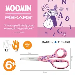 Fiskars Muumi lasten sakset 13cm Pikku Myy ABC - 7