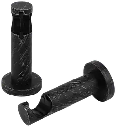 Ihanin verhotangon click-kannakkeet mustakulta 19mm 2kpl/pss - 1