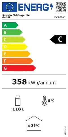 Severin kylmäkaappi FKS8840 118L - 6