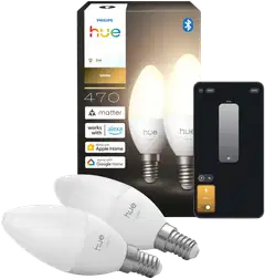 Philips Hue LED-lamppu 5.3W B39 E14 4000K 470LM valkoinen 2 kappaletta - 1