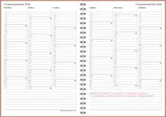 Ajasto pöytäkalenteri Simple A5, ruusukulta - 3