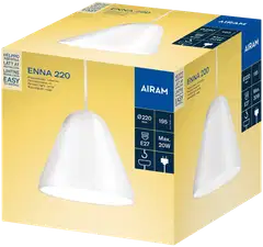 Airam Enna 220 riippuvalaisin E27 valkoinen - 2