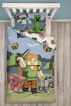 Minecraft lasten pussilakanasetti 150x210+50x60 cm monivärinen - 4
