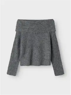 LMTD lasten neule - dark grey melange - 2