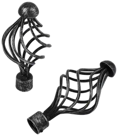 Ihanin verhotanko Elena mustakulta 120-210cm 16/19mm - 2