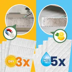 Streamy Lattiamoppi Kit, 1 kpl teleskooppikahva, 1 kpl Multi mopframe
3 kpl Kuiva liina, 5 kpl Märkä liina - 2