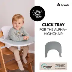 Hauck tarjotin syöttötuoliin Alpha Click Tray harmaa - 12