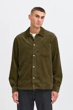 Solid miesten paitatakki SDIngvi - Ivy Green - 3