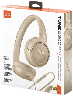 JBL langalliset sankakuulokkeet USB-C liitännällä Tune 530C beige - 10