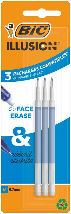 BIC Illusion pyyhittävän geelikynän täyttösäiliö sininen 3kpl