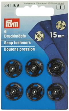 Prym ommeltavat nepparit musta 15mm